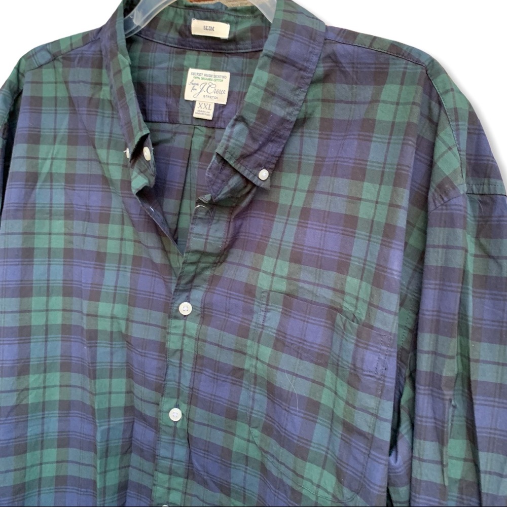 J Crew Blackwatch Slim Stretch Cotton Oxford NWT